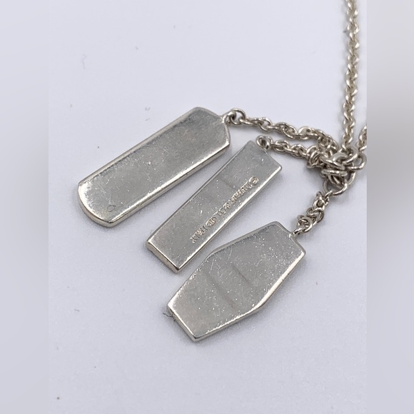 Authentic Tiffany & Co 925 silver 1837 triple Bar Lariat drop dangle Necklace - Picture 5 of 9